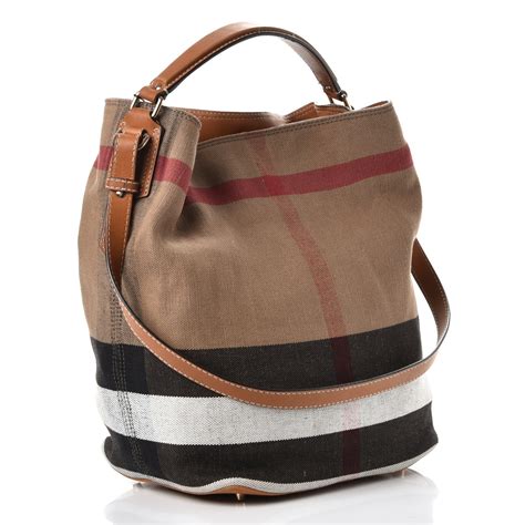 burberry canvas check ashby hobo bag saddle brown|Burberry Ashby Medium Canvas Hobo Bag .